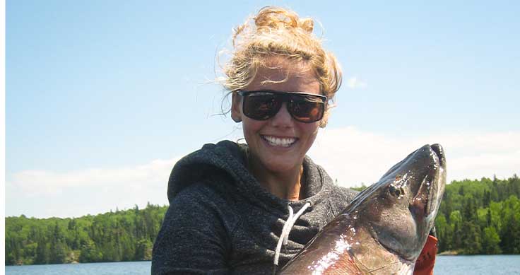 kerrilyn - girl holding muskie