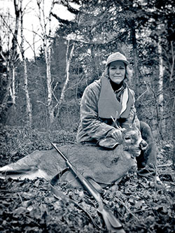 expecting tears - woman with her deer