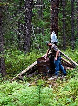 hunt bear - bear bait barrel 